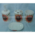 ceramic bath product 4pcs set,lotion dispenser,tumbler ,tooth brush holder,soap dish